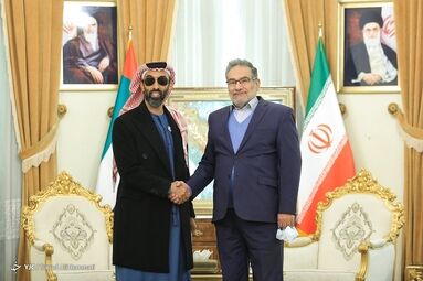 دیدار علی شمخانی با مشاور امنیت ملی امارات/ عکس