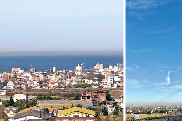 سیاهه آلودگی بر فراز دریای خزر