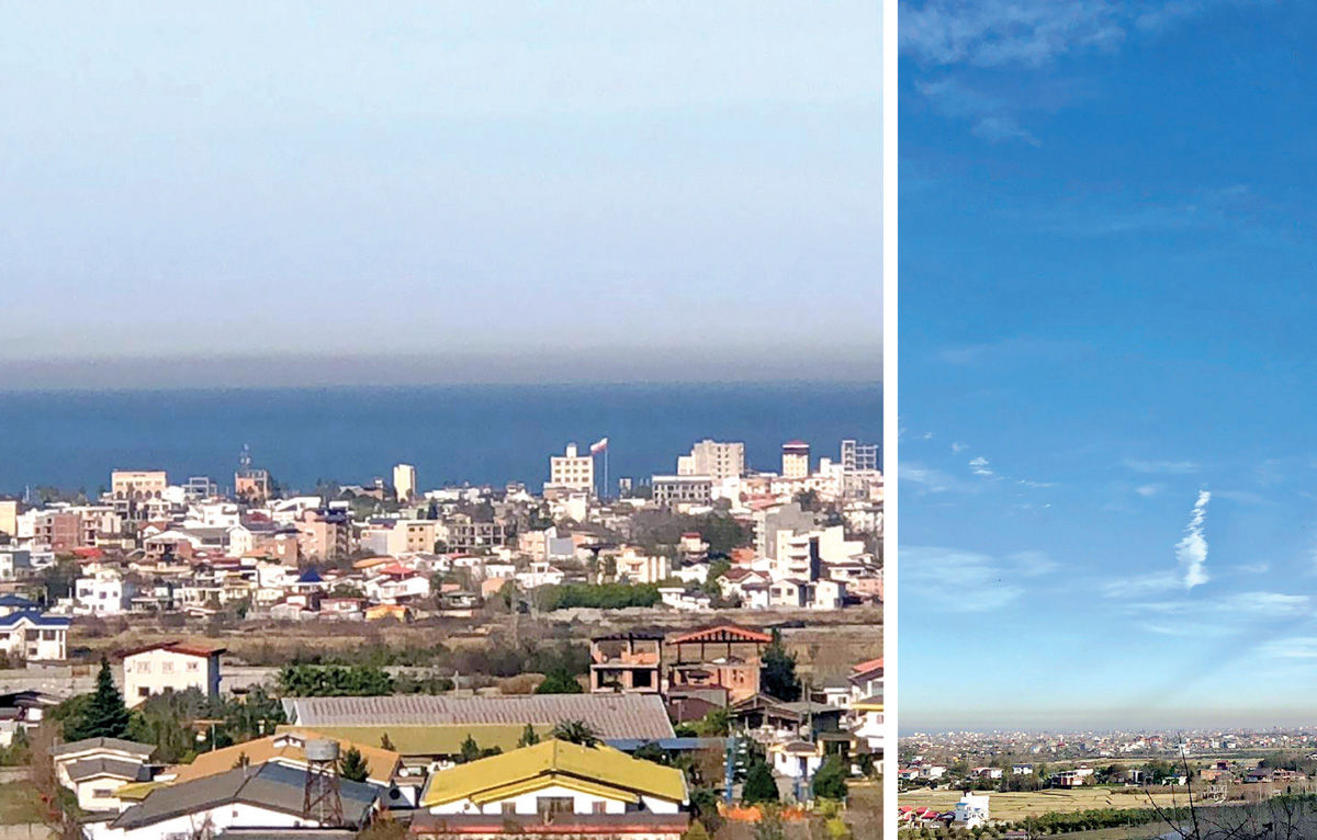 سیاهه آلودگی بر فراز دریای خزر