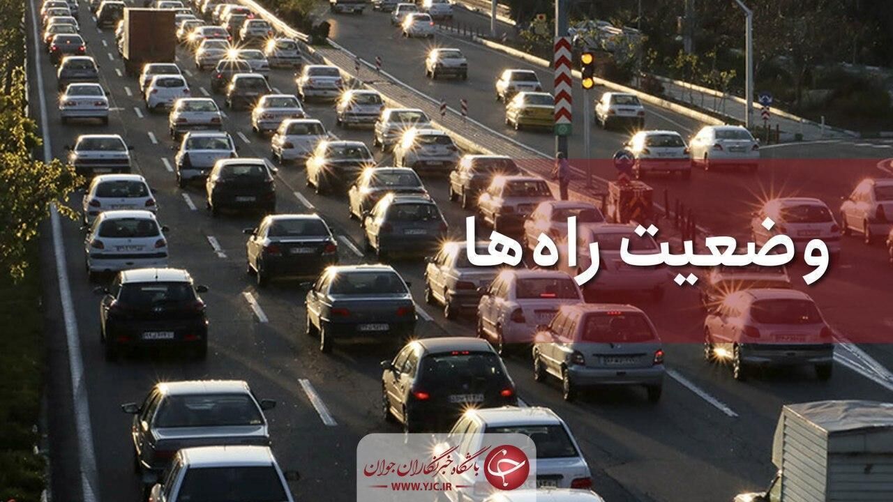 بارش برف در محور چالوس 