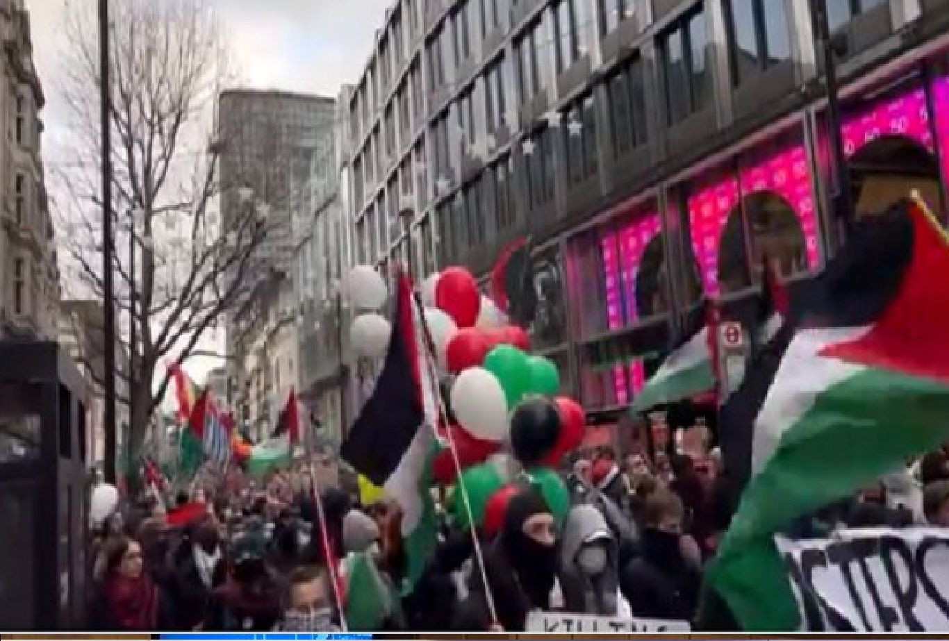 تظاهرات گسترده حامیان فلسطین در پایتخت انگلیس