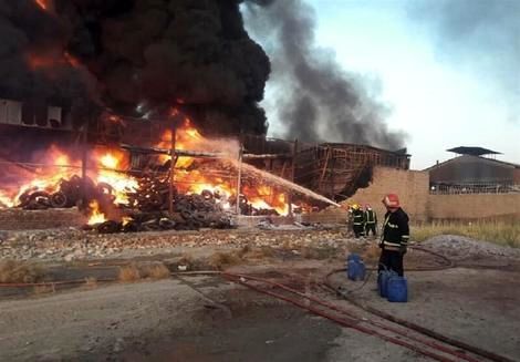 آتش سوزی گسترده در رباط کریم+جزئیات