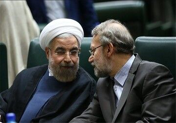  همنشینی لاریجانی و روحانی در دیدار با رهبر انقلاب+عکس