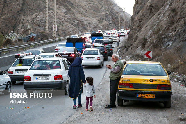 بزرگراه تهران - شمال یک طرفه شده است