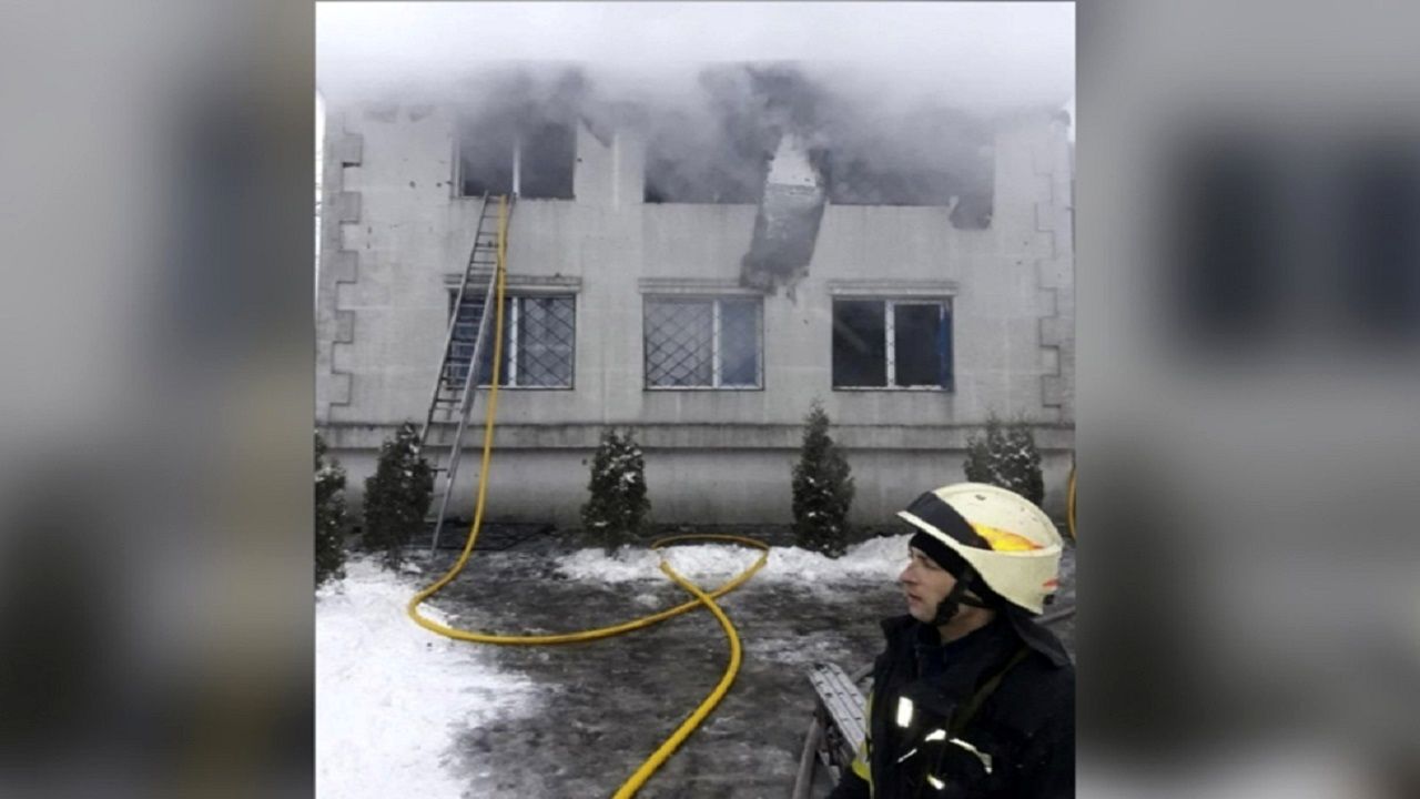 آتش‎سوزی در یک خانه سالمندان در اوکراین با ۱۵ کشته+ عکس