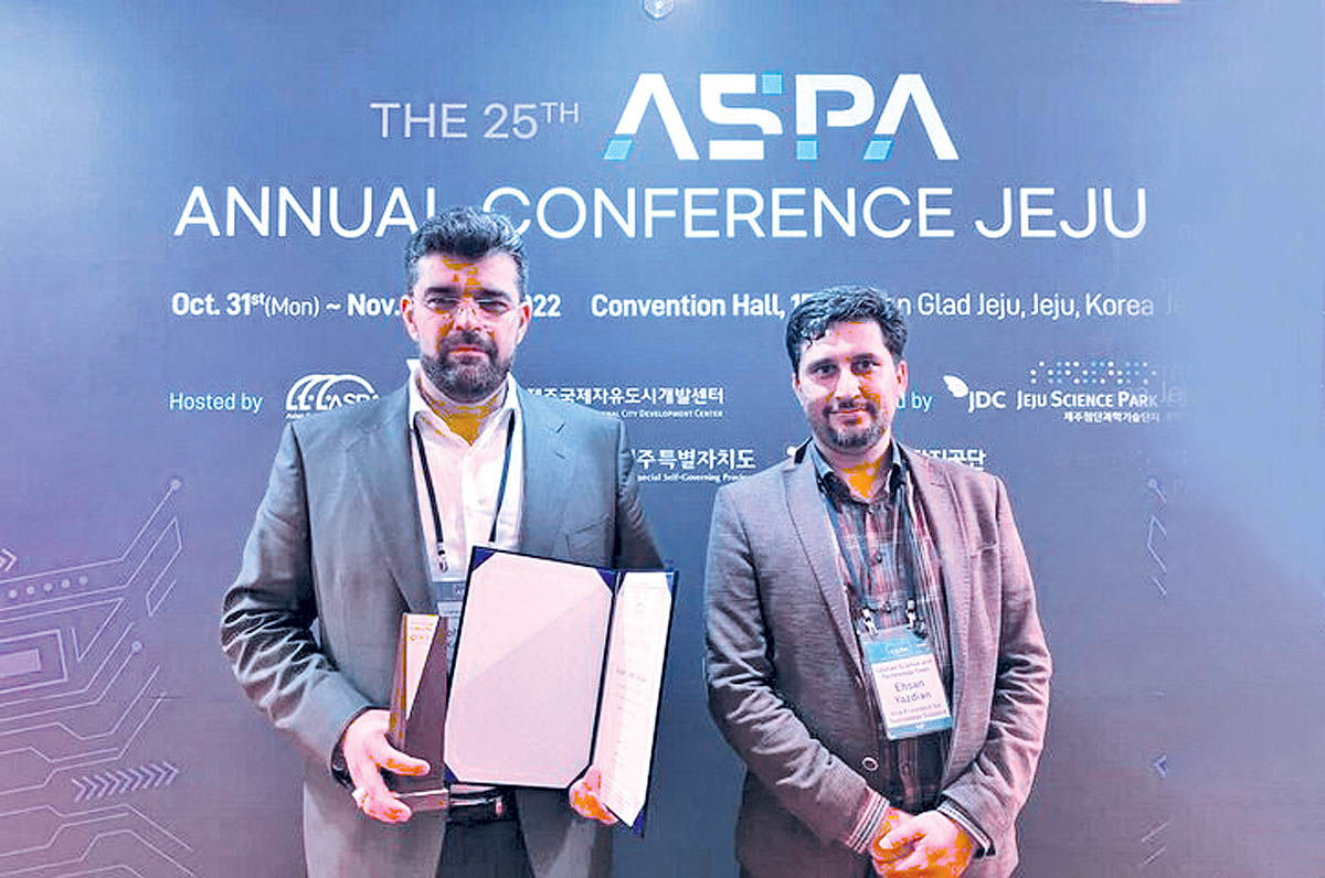 شرکت دانش بنیان اصفهانی موفق به کسب جایزه پارک‌های علمی و فناوری آسیا شد