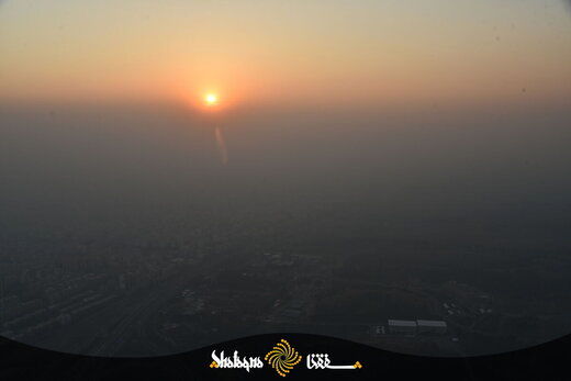 تصاویر هوایی نگران کننده از آلودگی هوای تهران