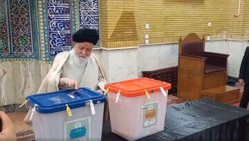 حضور علم‌الهدی پای صندوق رأی