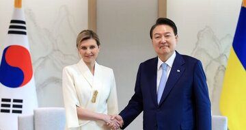 دیدار بانوی اول اوکراین با رئیس جمهور کره جنوبی