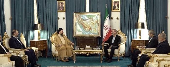 دیدار عمار حکیم با علی لاریجانی + فیلم