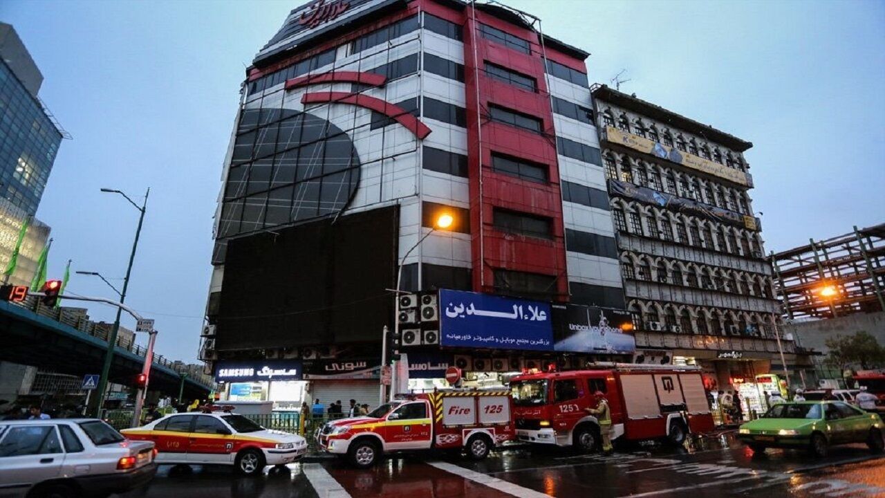 آتش سوزی در پاساژ علاالدین