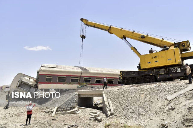 پایان عملیات هلال احمر در حادثه قطار مشهد-یزد