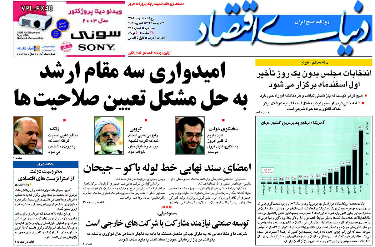  pdf روزنامه دنیای اقتصاد شماره 322
