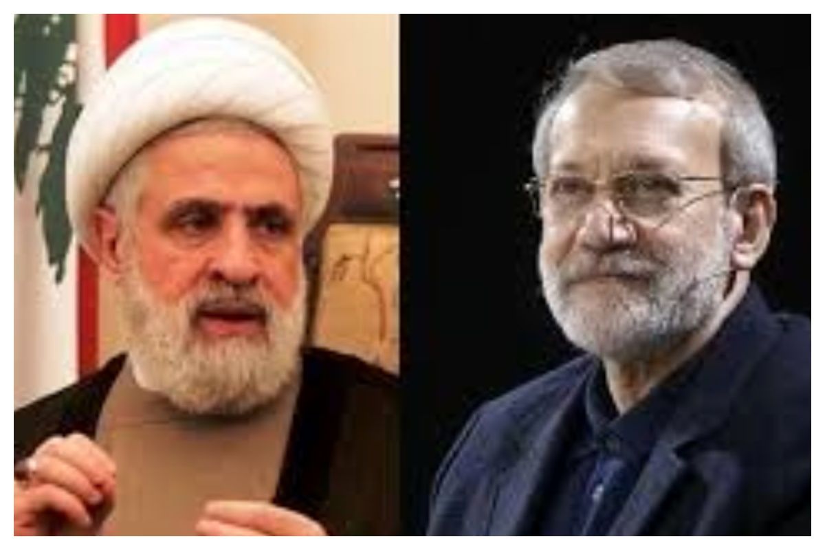 نعیم قاسم با لاریجانی دیدار کرد/ تقدیر دبیرکل حزب الله لبنان از ایران
