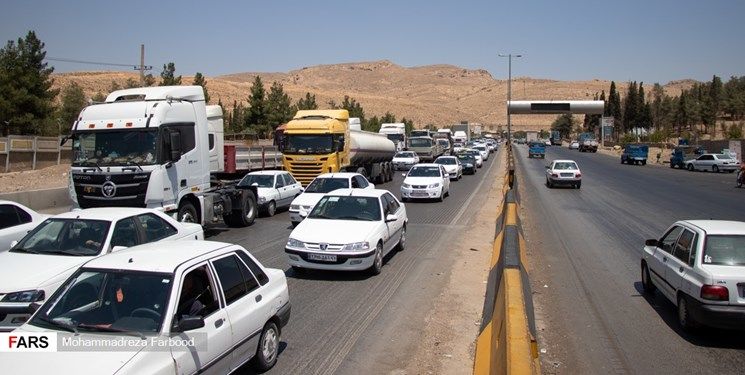 ترافیک سنگین در آزادراه کرج -تهران 