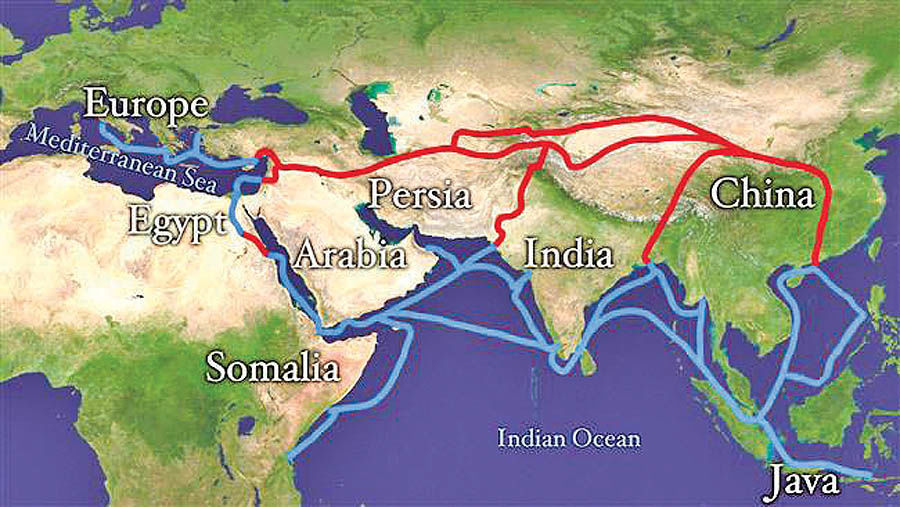 نقش میانجی ایران در تجارت روم و چین