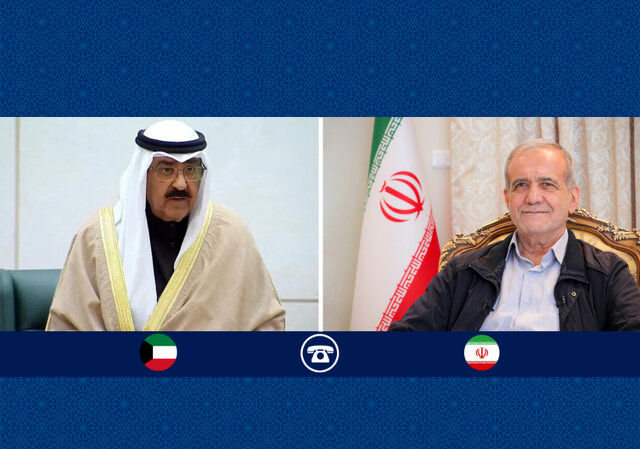 گفت‌وگوی تلفنی رئیس‌جمهور و امیر کویت/ تاکید بر همکاری میان دو کشور 