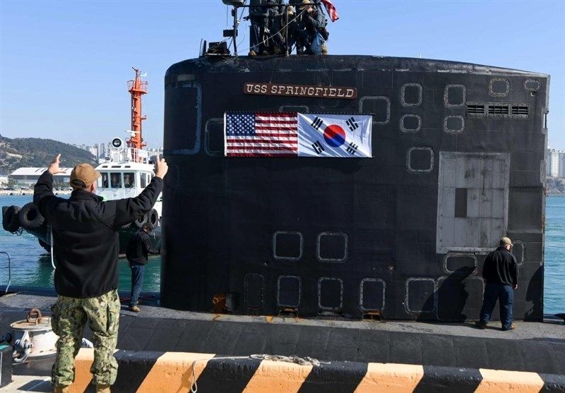 زیردریایی هسته‌ای آمریکا وارد کره جنوبی شد