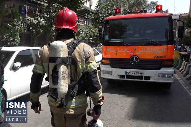 آتش سوزی در بیمارستان حضرت رسول تهران
