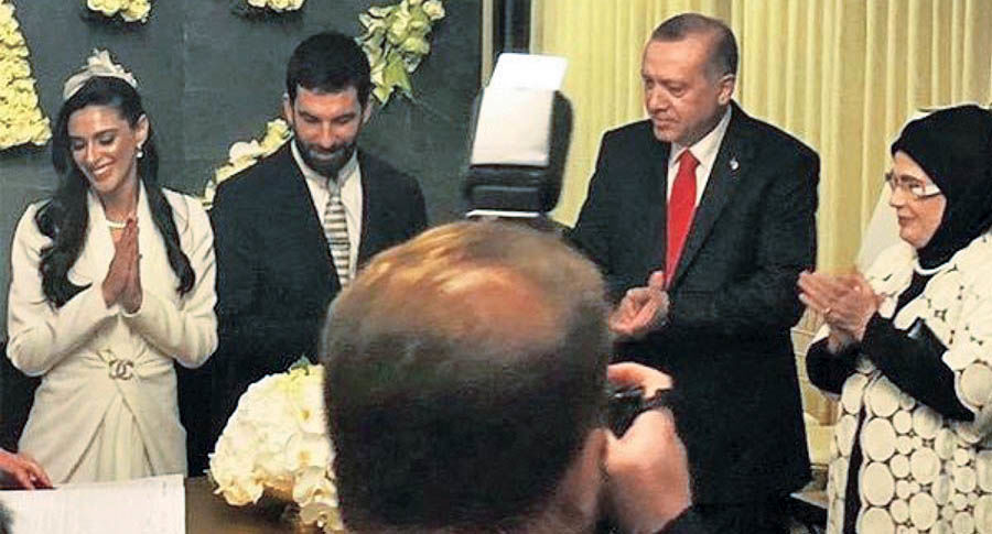 حضور اردوغان  در مراسم عروسی آردا توران