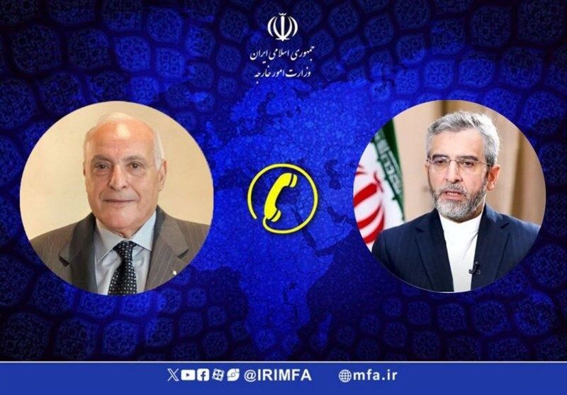 رایزنی تلفنی علی باقری با وزیر خارجه الجزایر