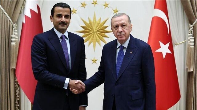 دیدار و رایزنی اردوغان با امیر قطر در مورد تحولات منطقه