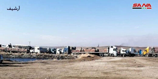 انتقال 18 کامیون گندم سرقت شده از سوریه به عراق 