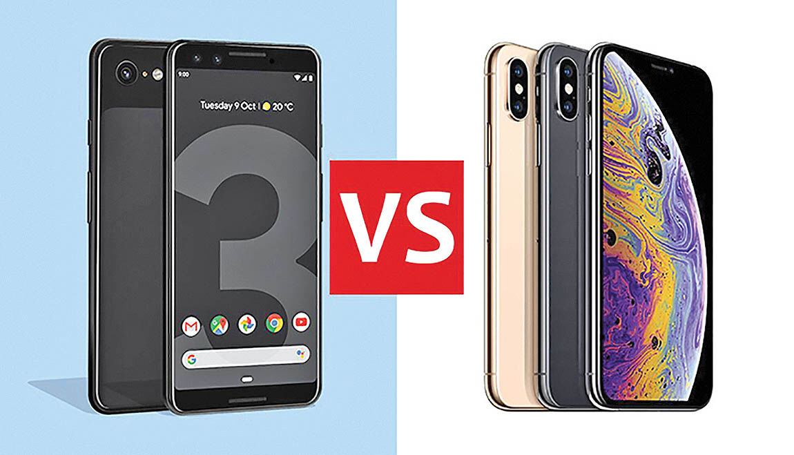 مقایسه کامل پیکسل 3 با آی‌فون XS اپل