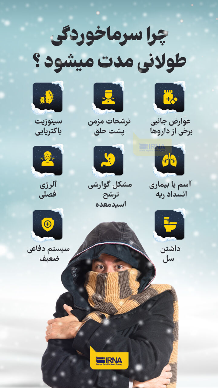 8 دلیل طولانی شدن سرماخوردگی+اینفوگرافیک