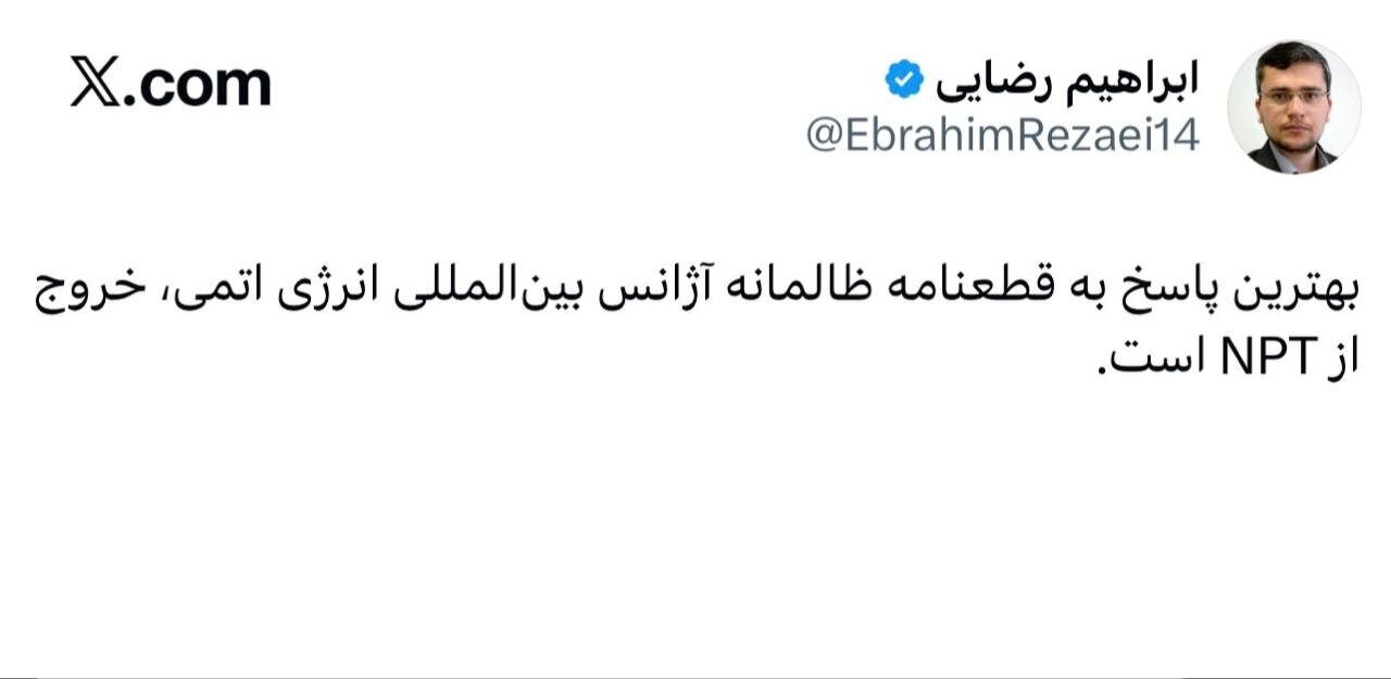 سخنگوی کمیسیون امنیت ملی مجلس: باید از NPT خارج شویم 2