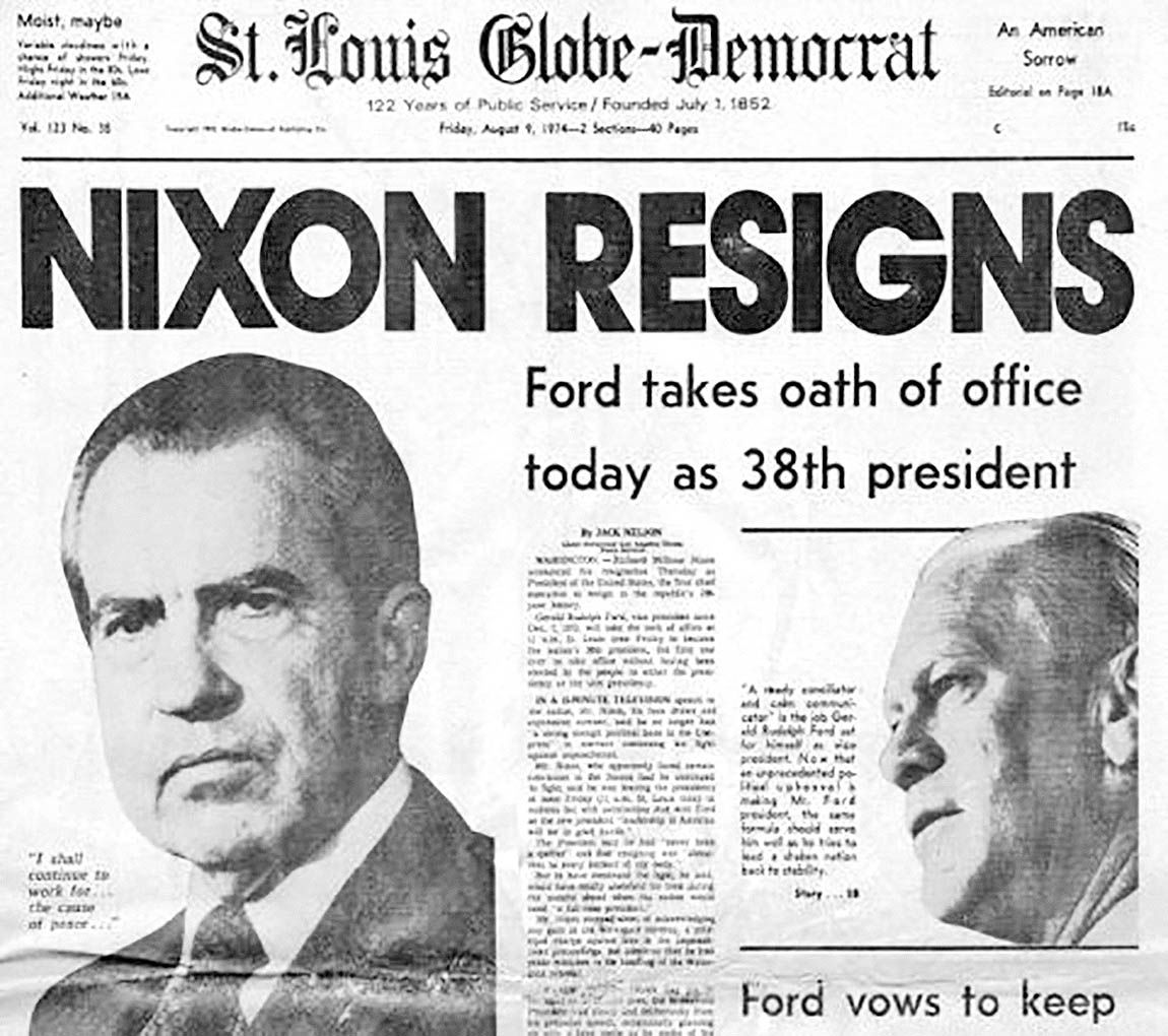 رسوایی و استعفای نیکسون