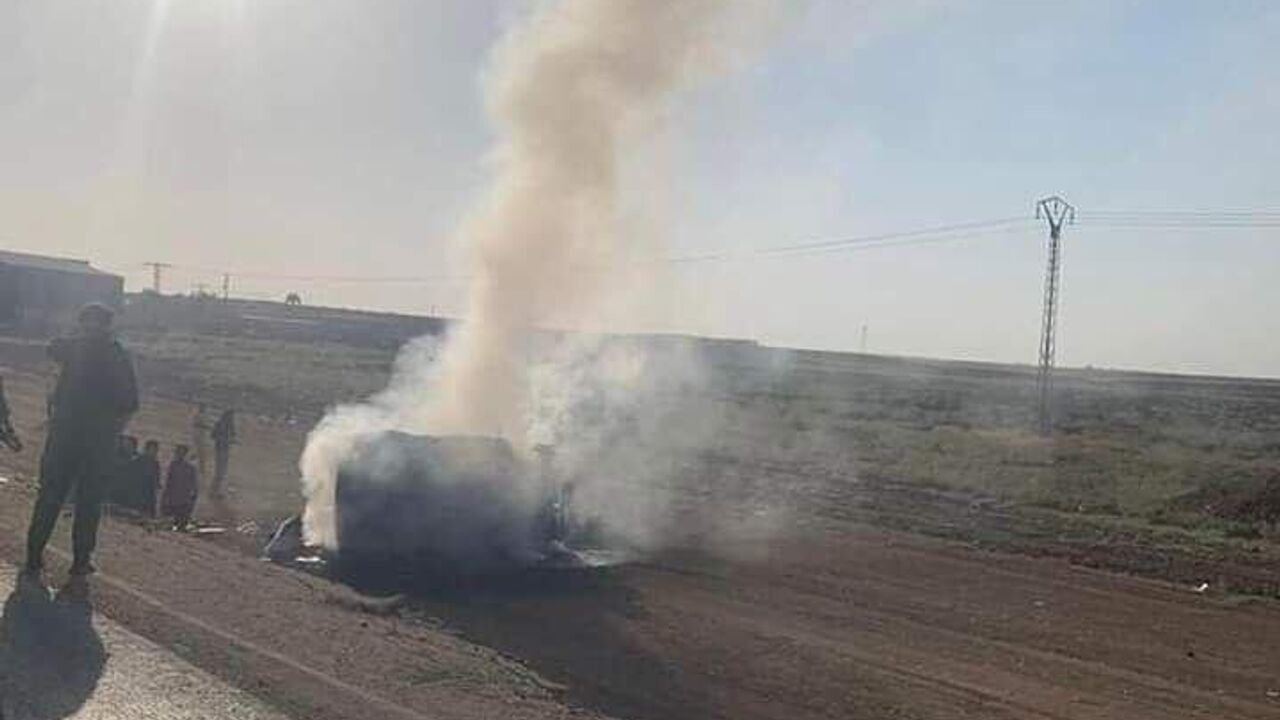 حمله پهپادی ترکیه به دو خودرو در سوریه
