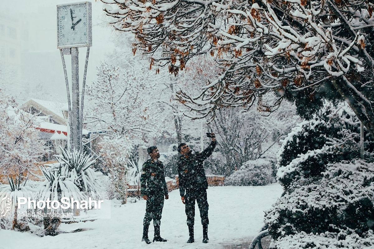 بارش برف و باران و کاهش دما در بیشتر مناطق ایران