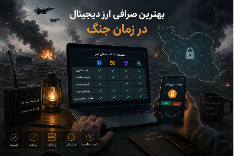 بهترین صرافی های ارز دیجیتال در زمان جنگ و بحران
