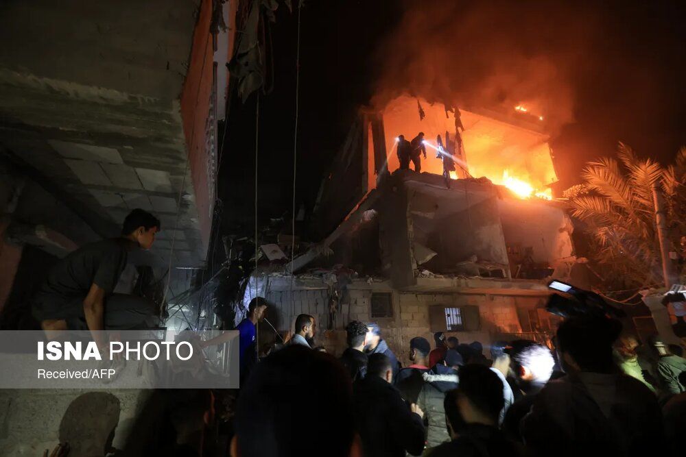 به آتش کشیدن یک مدرسه در غزه توسط نظامیان اسرائیل + فیلم