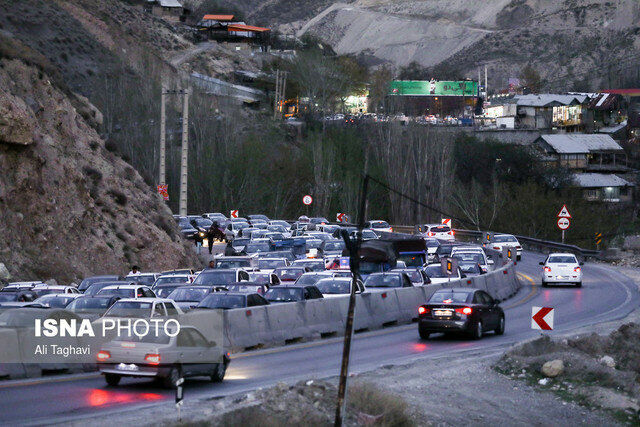 ترافیک فوق سنگین در محور هراز به سمت شمال