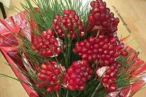 تزیین انار شب یلدا عروس با 2 ایده جالب + آموزش