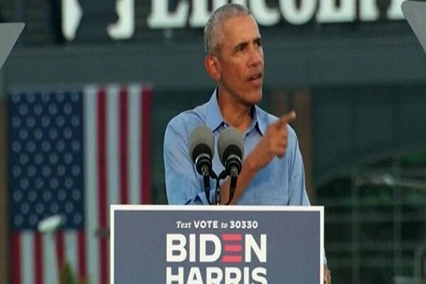 حضور اوباما کنار بایدن در آستانه انتخابات آمریکا