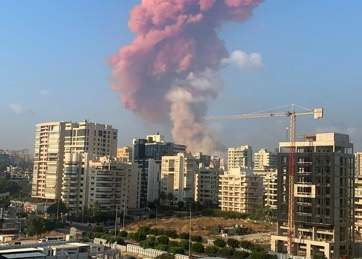 فیلم| لحظه وقوع انفجار در بیروت
