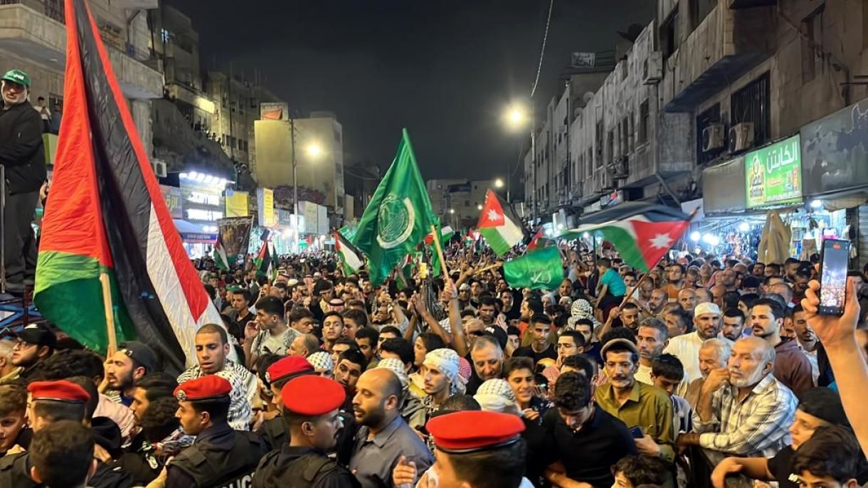بلوای نیروهای امنیتی در اردن/بازداشت تظاهرات‌کنندگان