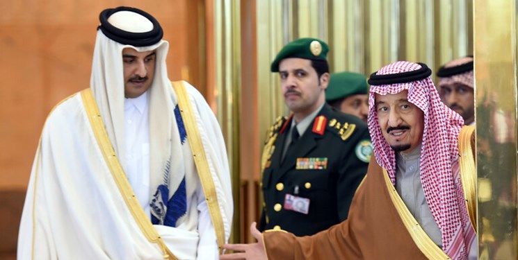 شاه سعودی به امیر قطر پیام داد