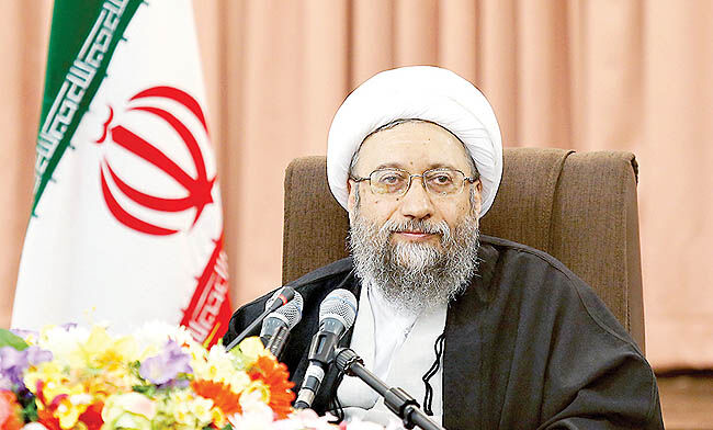 حضور آیت‌الله لاریجانی در راهپیمایی روز قدس + عکس