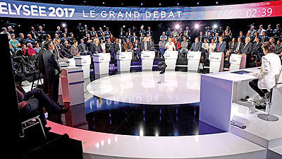 مناظره متفاوت فرانسوی‌ها در انتخابات امسال