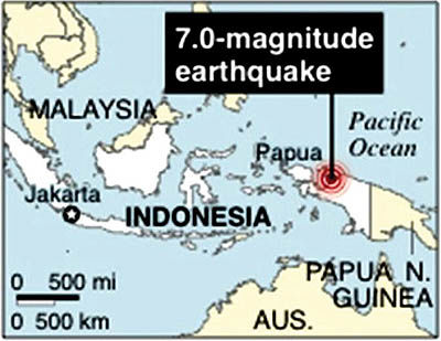 وقوع سه زلزله قدرتمند و هشدار سونامی