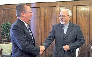 دیدار ظریف  و دیپلمات آمریکایی در تهران