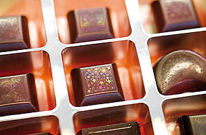 شکلات‌هایی که با طرح‌های رنگی می‌درخشند