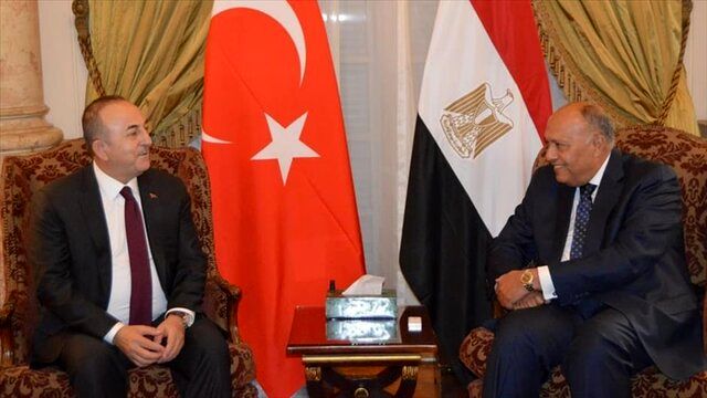 دیدار وزرای خارجه ترکیه و مصر پس از ۱۱ سال