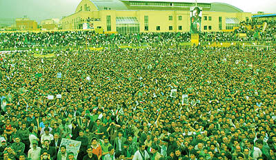 بزرگترین میتینگ انتخاباتی میرحسین در تبریز