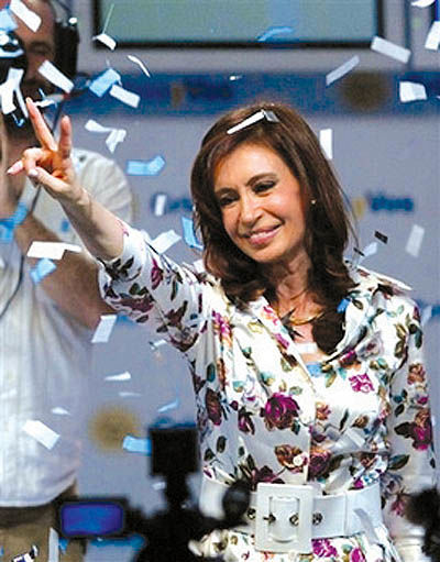 پیروزی اولین زن آرژانتینی در انتخابات ریاست‌جمهوری