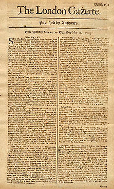 نخستین نشریه کاغذی انگلیسی‌ها